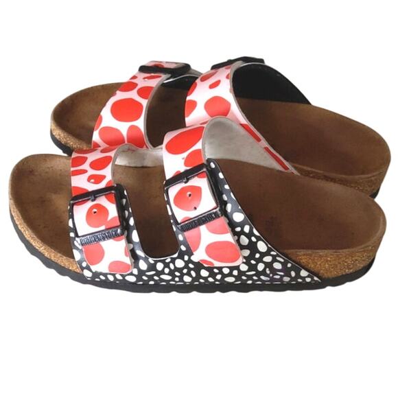 Rare limited edition Birkenstock sandal 2 tone Dot womens 36 boho artsy festival - Picture 1 of 8